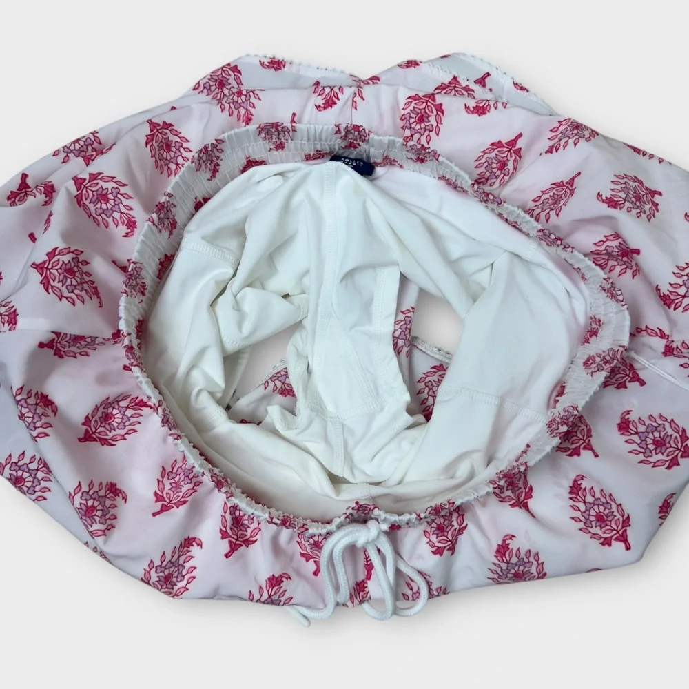 Roller Rabbit x Target Ruffle Shorts Womens Medium White Pink Floral Block Print